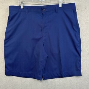 PGA Tour Golf Shorts Men's 38 Blue Flat Front